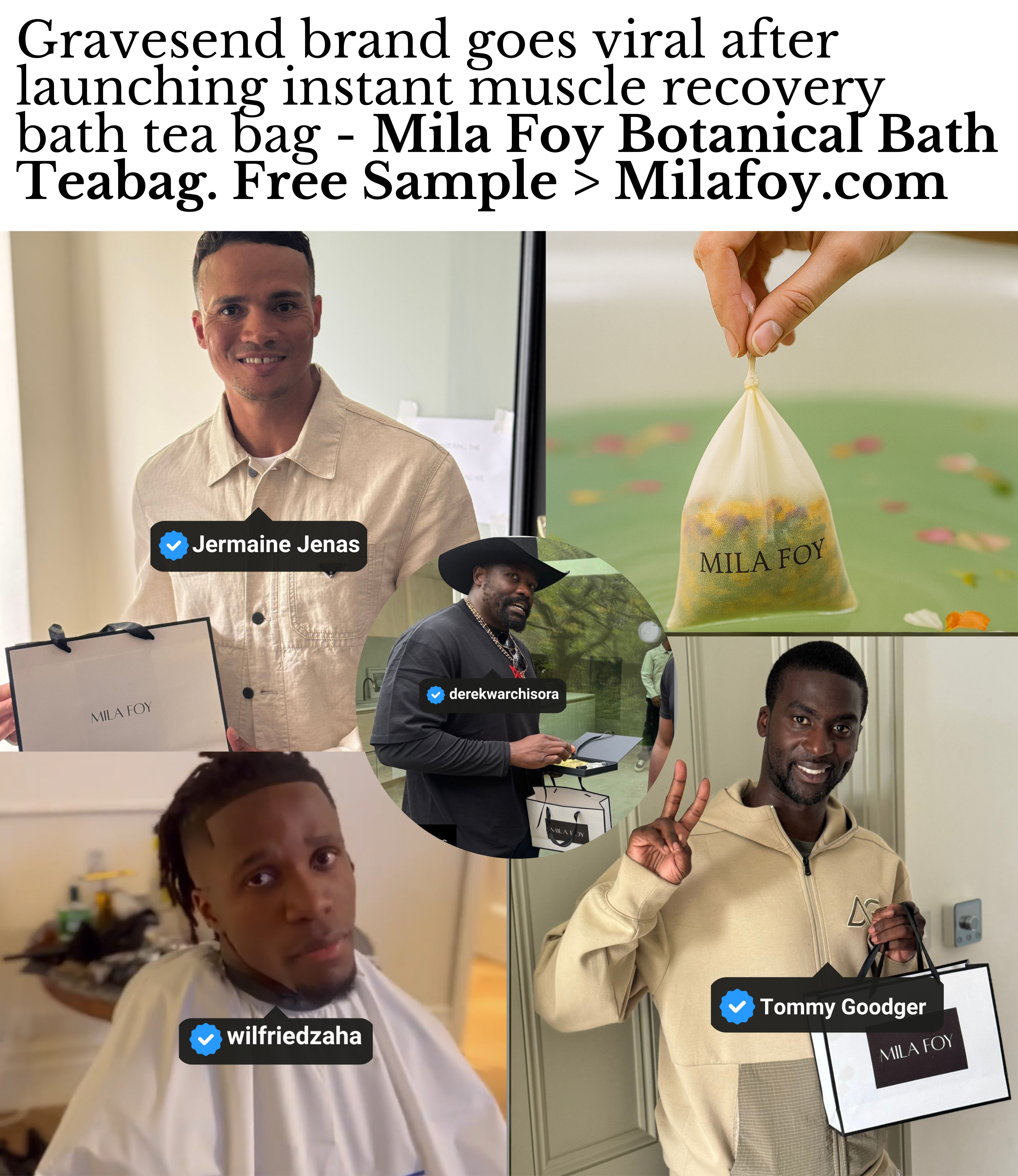 Mila foy Bath tea bag Celebrity athletes